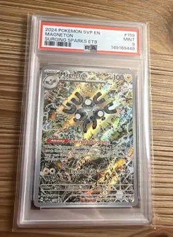 PSA 9 2024 Pokemon SVP EN Magneton Surging Sparks ETB #159 - Image 1