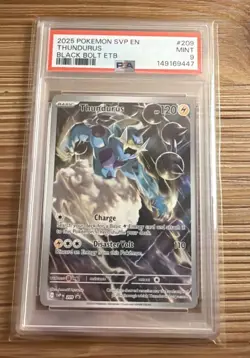 2025 POKEMON SVP EN-SV BLACK STAR PROMO 209 THUNDURUS PSA 9 - Image 1