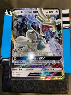 Pokemon Sun & Moon Guardians Rising Drampa gx 115 115/145 mint condition great - Image 1
