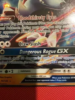 Pokemon Sun & Moon Guardians Rising Lycanroc gx 074 74/145 mint condition miscut - Image 2