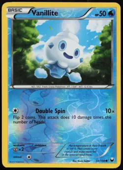 Vanillite 33/108 LP Dark Explorers Common Reverse Holo Pokemon - Image 1