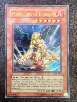 Yugioh Manticore of Darkness IOC-067 Ultra Rare Unlimited Edition NM - Image 1