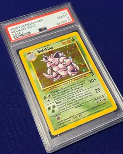 PSA 8 Nidoking Holo #11 Base Set 2 2000 Pokemon Game - Image 2
