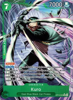 ONE PIECE Kuro OP15-025 Alternate Art - Adventure on Kami's Island NM - Image 1