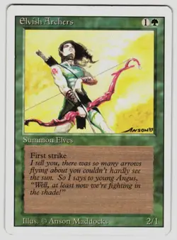 MTG Elvish Archers Revised 3ED Rare Original Anson Maddocks Art Unplayed NM/LP - Image 1