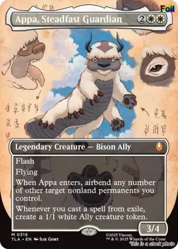 Appa, Steadfast Guardian (Borderless) [TLA - 316] - NM [Foil] TCG MTG - Image 1
