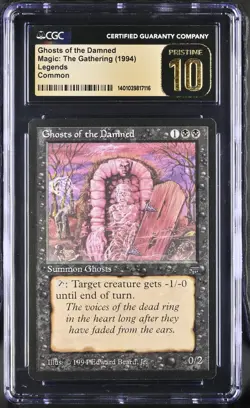 GHOSTS OF THE DAMNED Legends CGC 10 Pristine Vintage MTG [Nostalgium] - Image 1