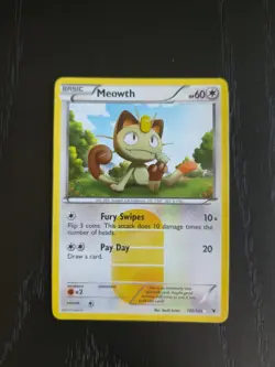 Meowth 102/101 BW Noble Victories Pokemon card TCG - Image 1