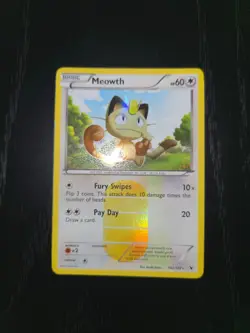 Meowth 102/101 BW Noble Victories Pokemon card TCG - Image 2