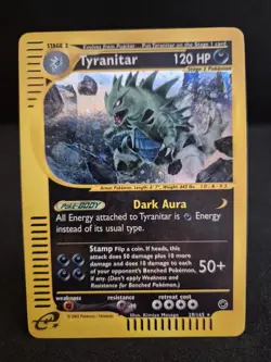 Pokemon TCG Vintage Expedition Tyranitar Holographic Rare 29/165 - Image 1