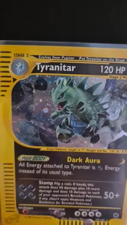 Pokemon TCG Vintage Expedition Tyranitar Holographic Rare 29/165 - Image 2