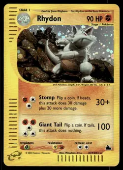 *FRI NIGHT* Rhydon H27/H32 Holo Skyridge Holo Rare - Image 1