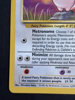 Pokemon TCG Clefable Jungle 17/64 Rare Regular Unlimited 70 HP 1999 Wizards - Image 4