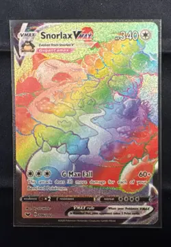 Pokemon Snorlax VMAX Secret Rare Full Art Swsh01 Holo 206/202 G-Max Fall - Image 1