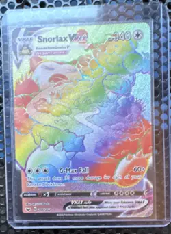 Pokemon Snorlax VMAX Secret Rare Full Art Swsh01 Holo 206/202 G-Max Fall - Image 3
