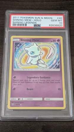 SHINING MEW 2017 Pokemon #40/73 PSA 10 GEM-MINT Shining Legends HOLO! Graded! - Image 1