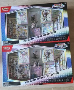 Pokemon TCG Scarlet & Violet 2x Prismatic Evolutions Premium Figure Collection - Image 1