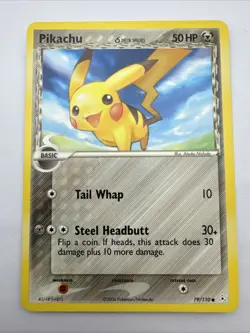 Pokemon TCG Pikachu EX Holon Phantoms 79/110 Regular Common Non Holo - NM/LP - Image 1