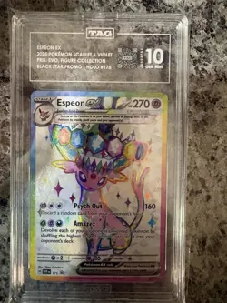 2025 POKEMON SVP PROMO PRE PREMIUM FIGURE COLLECTION #175 ESPEON EX TAG 10 - Image 1