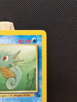 Pokemon 1999 WOTC 1st Edition Fossil Horsea 49/62 - Excellent - Image 4