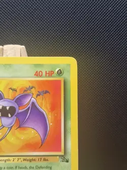 Pokemon 1999 WOTC 1st Edition Fossil Zubat 57/62 - Light Play - Image 4