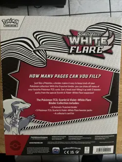 Pokemon Scarlet & Violet White Flare Binder Collection Sealed Box - Image 2