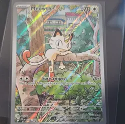 POKEMON TCG Meowth 106/094 PFL Illustration Rare NM/M OB2 - Image 1