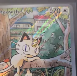 POKEMON TCG Meowth 106/094 PFL Illustration Rare NM/M OB2 - Image 2