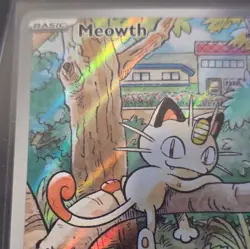 POKEMON TCG Meowth 106/094 PFL Illustration Rare NM/M OB2 - Image 3