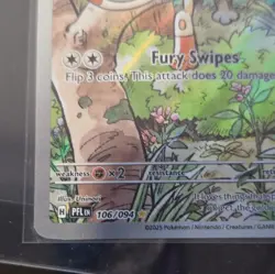 POKEMON TCG Meowth 106/094 PFL Illustration Rare NM/M OB2 - Image 4