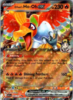 Ethan's Ho-Oh ex 039/182 SV10: Destined Rivals Pokemon NM Holo - Image 1