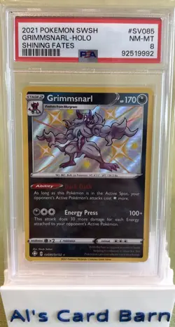 2021 Pokemon SWSH Shining Fates - Grimmsnarl #SV085 Shiny Vault Holo PSA 8 NM-MT - Image 1