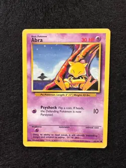 ABRA 43/102 SET BASE CARTA POKEMON ENG - Image 1