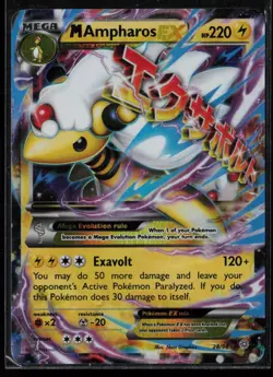 M Ampharos EX 28/98 Pokemon Ancient Origins Rare EX Lightly Played - Image 1