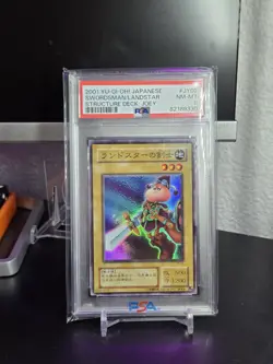 2001 Yu-Gi-Oh Japanese SWORDSMAN LANDSTAR Structure Deck Joey Holo #JY-02 PSA 8 - Image 1