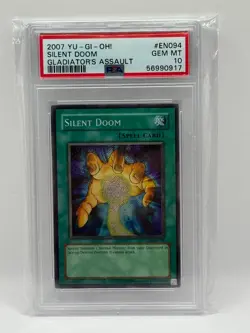 2007 Yugioh Silent Doom Gladiator's Assault GLAS-EN094 Gem MT PSA 10 - Image 1
