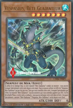♦Yu-Gi-Oh!♦ Vespasius, Bete Gladiateur : CHIM-FRSP1 -VF/Ultra Rare- - Image 1