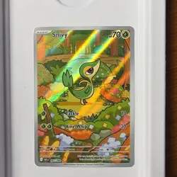 Pokemon Snivy 087/086 Sv: Black Bolt Illustration Rare Full Art Holo Card HP 70 - Image 1