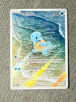 Pokemon Squirtle TCG Illustration Rare Scarlet & Violet 151 Card 170/165 NM/M - Image 1