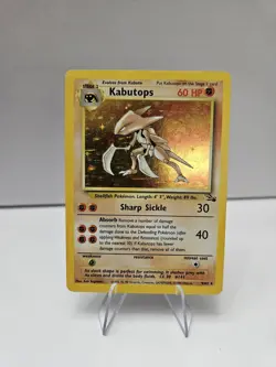Pokemon TCG Kabutops Holo Fossil 9/62 Unlimited Edition MP Card - Image 1