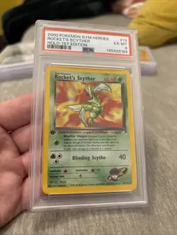 PSA 6 EX-MT 1st Edition Gym Heroes Holo Rockets Scyther 13/132 Pokemon Card - Image 1