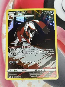 Thievul - GG17/GG70 - Pokemon Crown Zenith Galarian Gallery Holo Card NM - Image 1