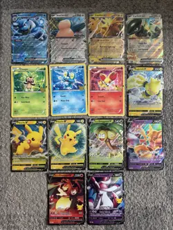 JUMBO POKEMON TCG CARD LOT! 14 CARDS NO DUPLICATES! - Image 1