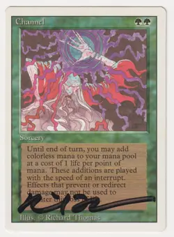 Signed Channel HP Revised Edition Artist Richard Thomas 1994 MTG Magic Vintage! - Image 1