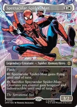 MTG English Spectacular Spider-Man (0239) (Borderless) (Textured Foil) NM Foil - Image 1