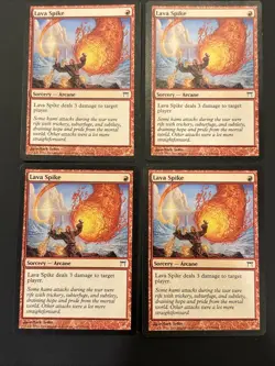 4x Lava Spike Champions of Kamigawa Magician LP - Image 1