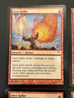 4x Lava Spike Champions of Kamigawa Magician LP - Image 2