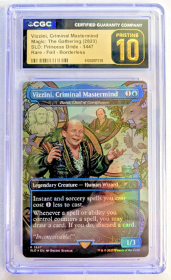 MTG PRINCESS BRIDE RARE FOIL BORDERLESS Vizzini, Criminal Mastermind CGC 10 - Image 1