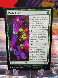 Party Dude 0128/302 Rare Non Foil Enchantment Class MTG TMNT - Image 1