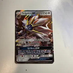 Pokemon TCG Solgaleo GX Holo Ultra Rare Sun And Moon Black Star Promo - Image 1